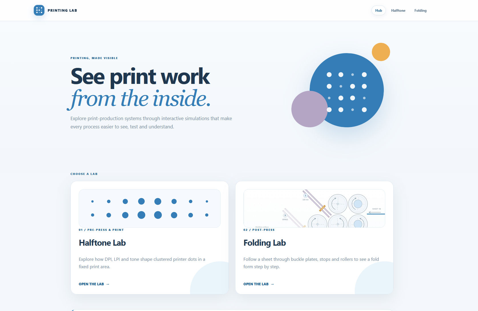 Printing Lab website preview